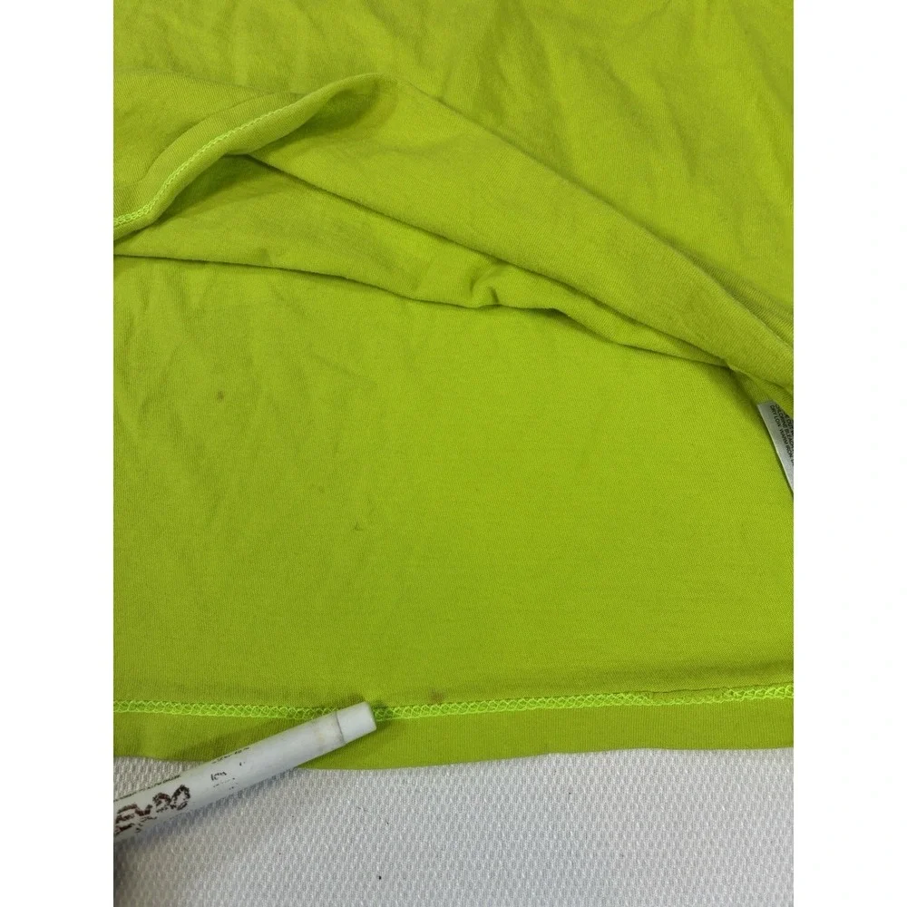 The North Face Men's Large Lime Green Box Logo‎ T-Shirt Never Stop Exploring